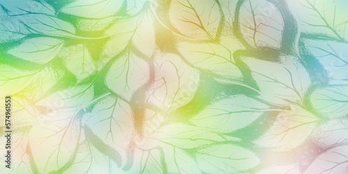 Spring background of leaves, vector design