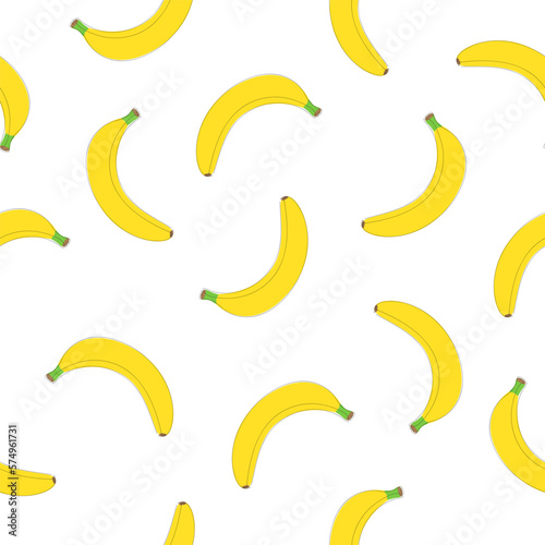 Bananas in cartoon style seamless pattern