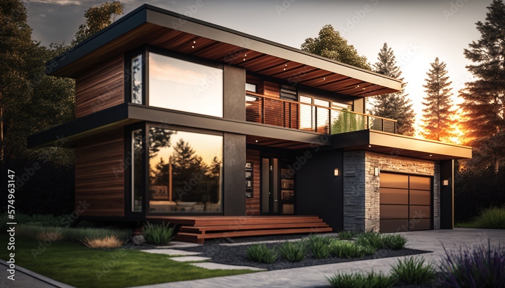 Very Modern Building Architecture With Geometric Lines and Glass Facade and a Lot of Well-Improved Details Generated by AI Very Modern Building Architecture With Geometric Lines and Glass Facade and a Lot of Well-Improved Details Generated by AI