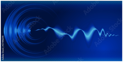 Minimalist abstract blue lines background vector illustration for the music concert invitation or literature.
