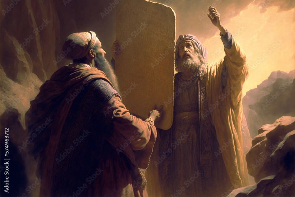 Commandment Definition Discovering the Ten Commandments: The Story of Moses Stock Illustration ...