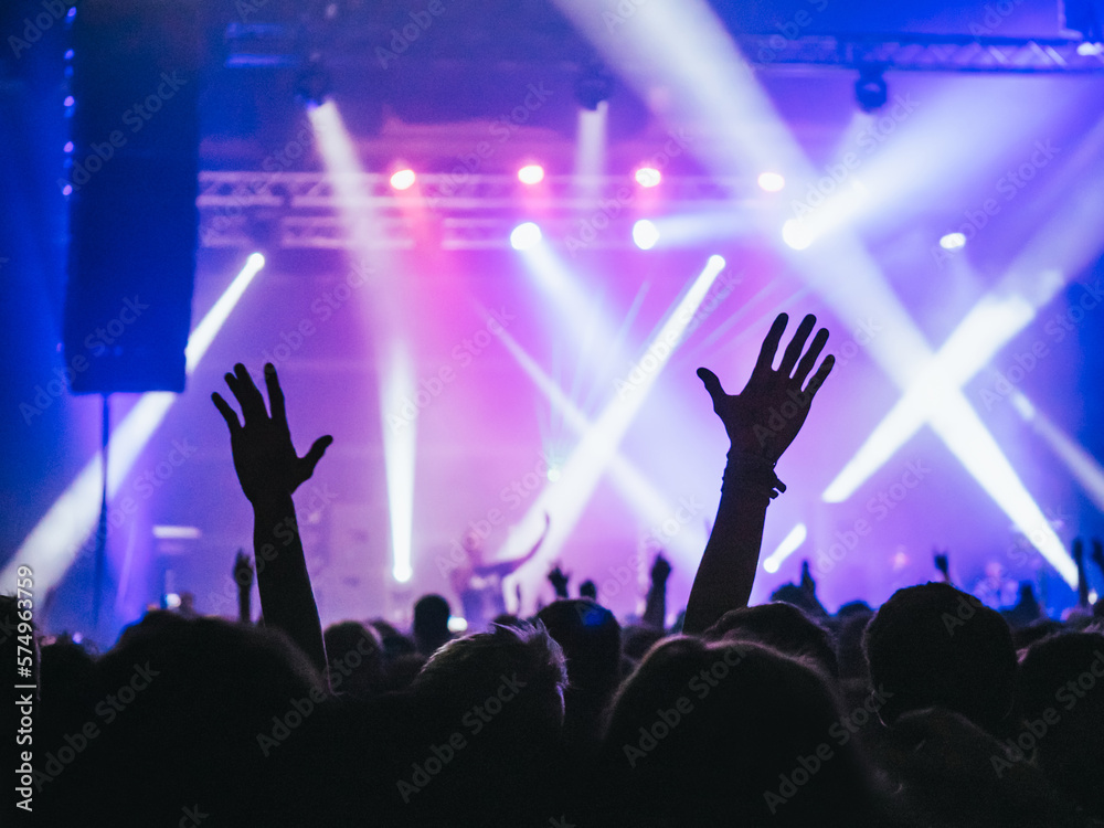 Hands of people on music show Hands of people on music show