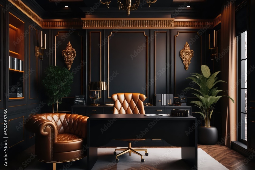 Exclusive and tasteful office made with generated ai Exclusive and tasteful office made with generated ai