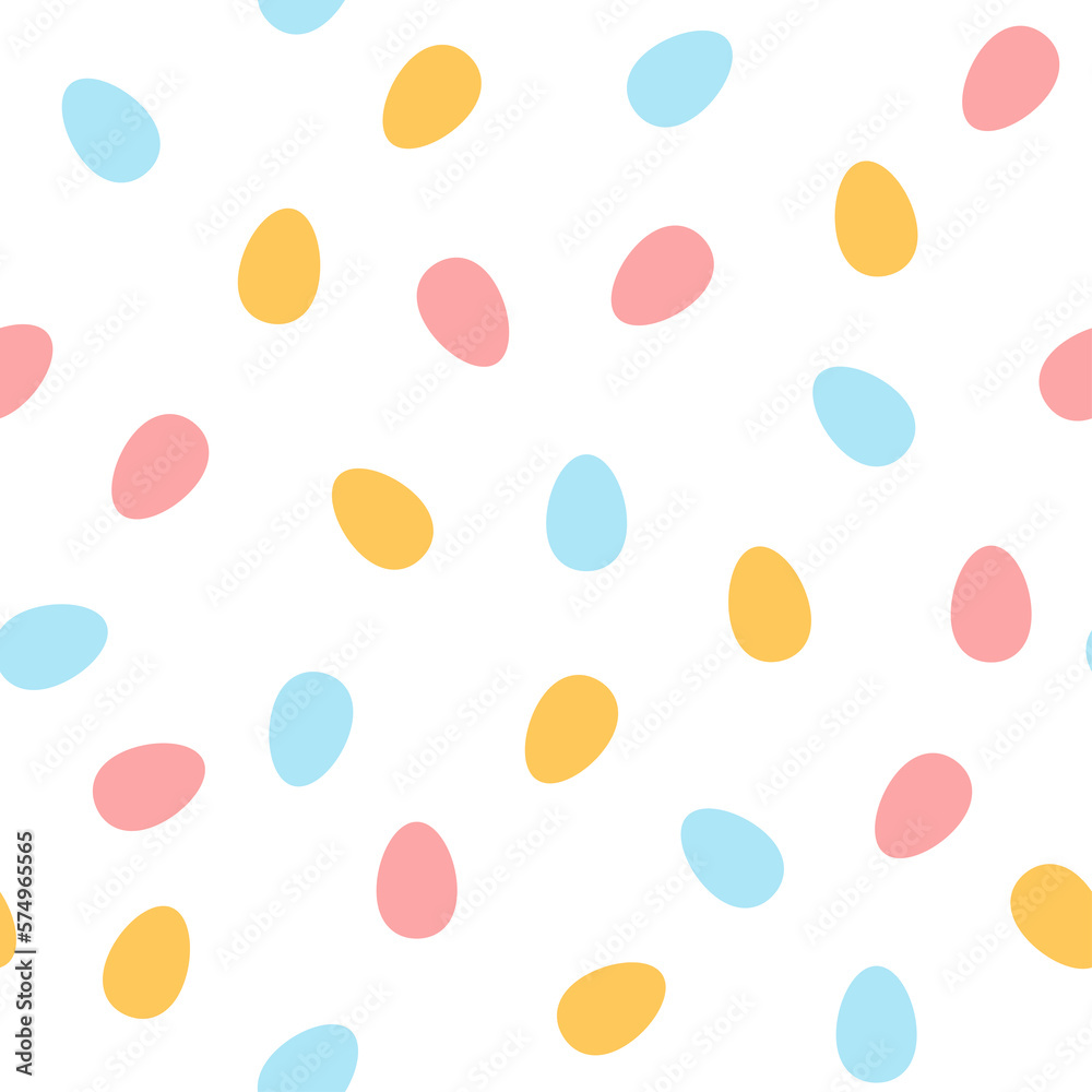Easter seamless pattern of colorful eggs Easter seamless pattern of colorful eggs