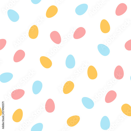 Easter seamless pattern of colorful eggs