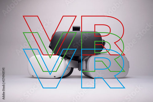 VR stylised with RGB lettering 
