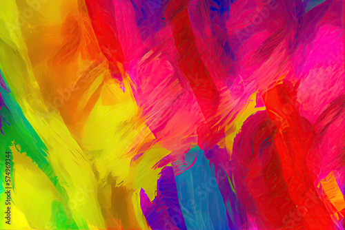 abstract colorful background in painted style created with Generative AI technology