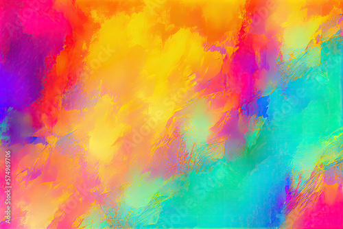 abstract colorful background in painted style created with Generative AI technology