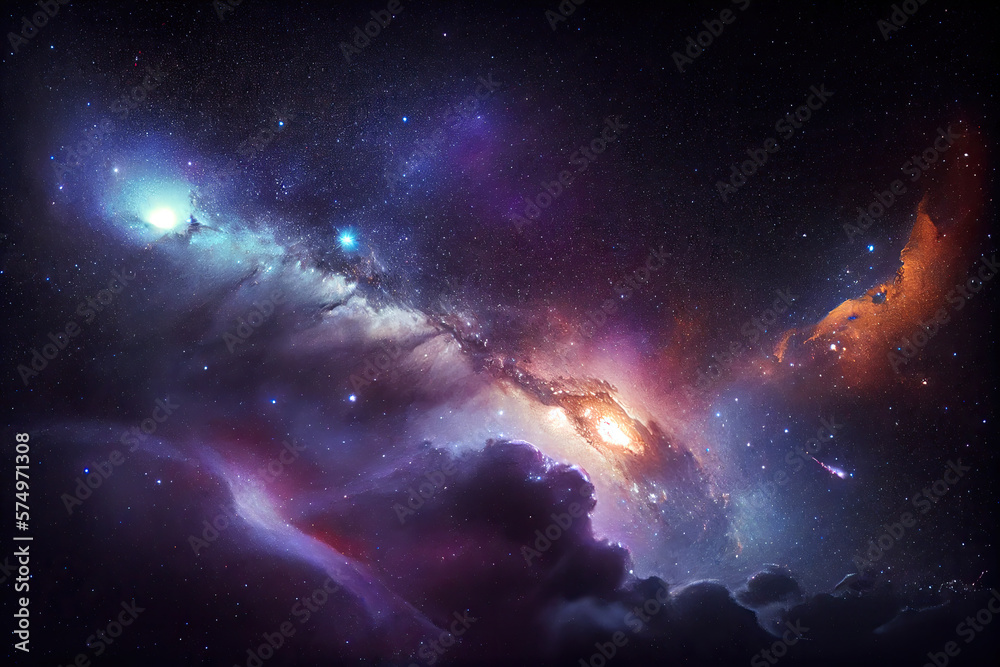 Obraz premium the beauty of the universe created with Generative AI technology