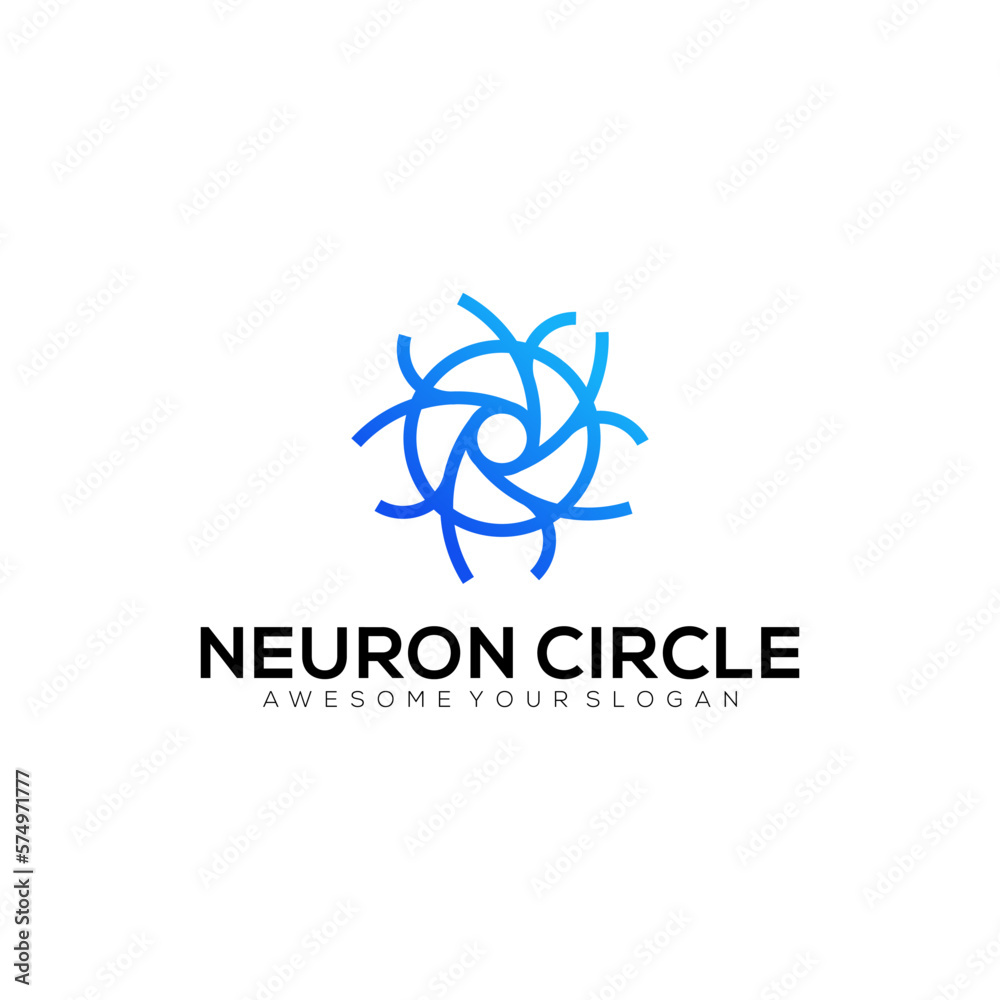 neuron circle modern colorful logo gradient neuron circle modern colorful logo gradient