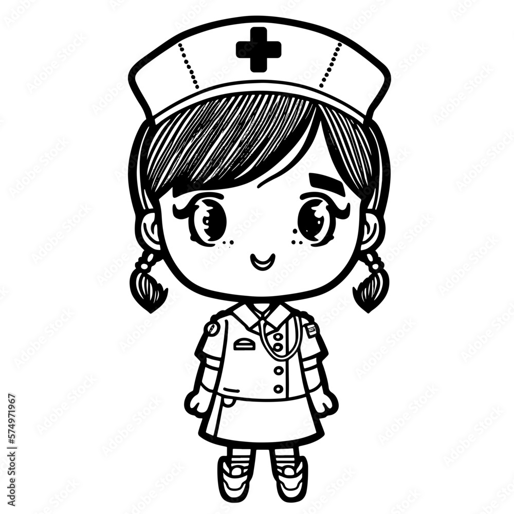 cute cartoon Nurse svg vector graphic cute cartoon Nurse svg vector graphic