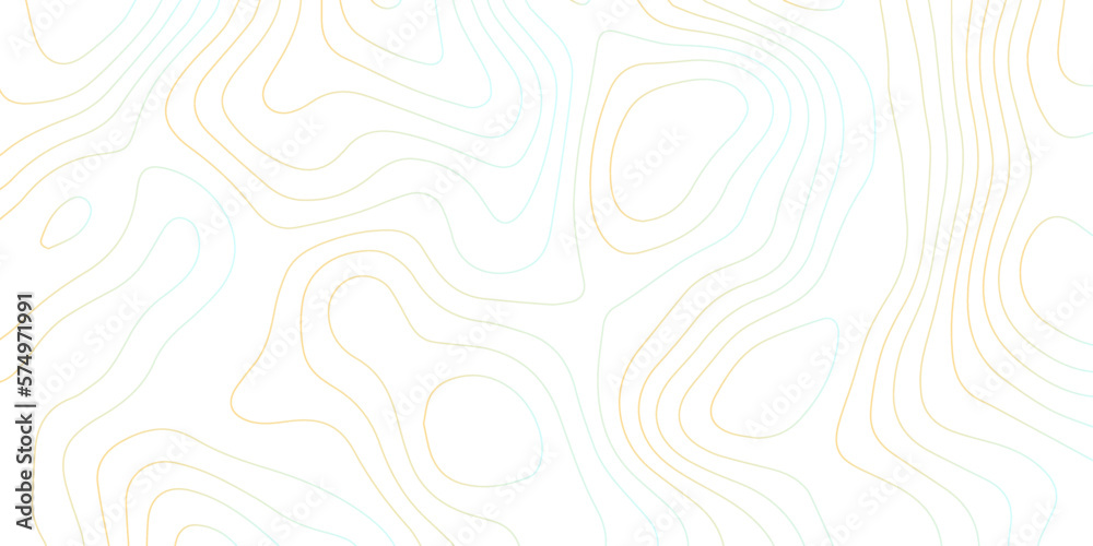 Fototapeta premium Abstract Topographic map background with wave line. gradient multicolor wave curve lines banner background design. Vector illustration. Line topography map contour background.