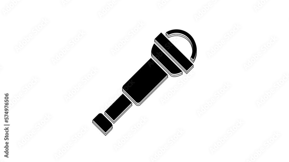 Black Spyglass telescope lens icon isolated on white background. Sailor spyglass. 4K Video motion graphic animation Black Spyglass telescope lens icon isolated on white background. Sailor spyglass. 4K Video motion graphic animation