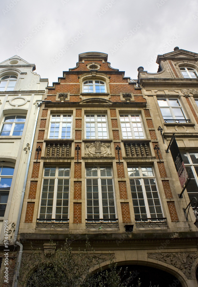 Beautiful typical architecture of Old Town in Brussels, Belgium