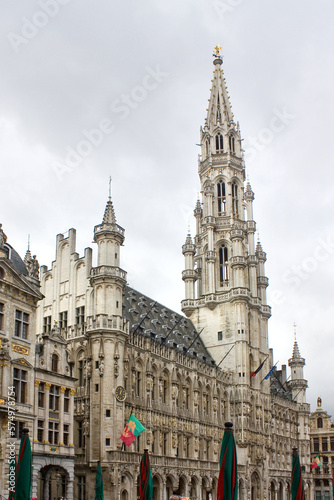 Town Hall from Old Town in Brussels, Belgium © Lindasky76