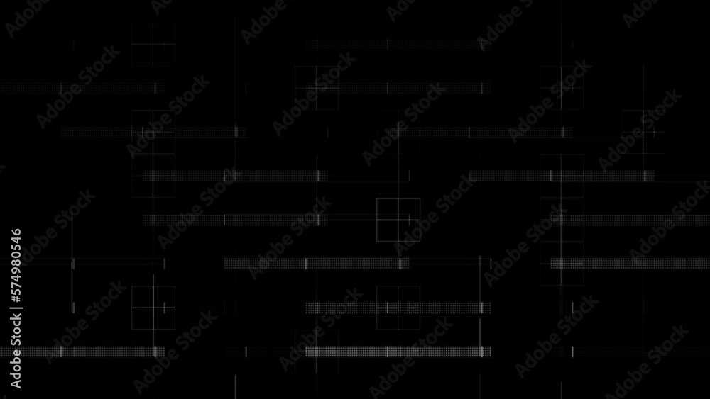 Grids and Squares Overlay Animation With Alpha Video