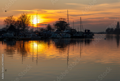 Sunset of a rural English lake. © Kevin