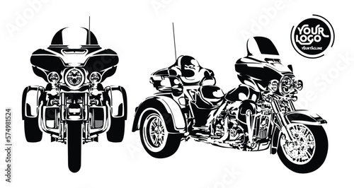 American motorcycle Illustration Vector EPS10