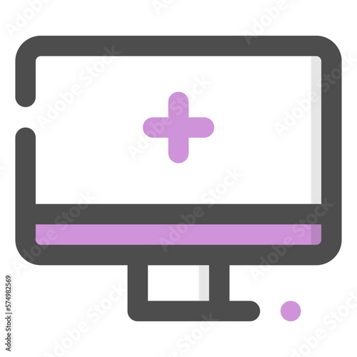 online medical colored icon