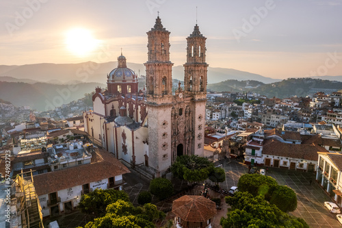 Fototapeta Naklejka Na Ścianę i Meble -  Taxco, Guerrero, Pueblo magico, Aerial photo