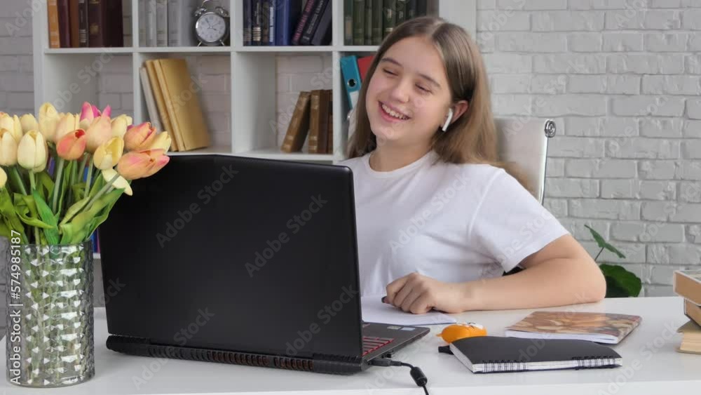 Focused woman sit at desk looking at laptop learn new app, work on research project online on computer, makes remote telecommute task, thinking of problem solution, watch webinar or read email Focused woman sit at desk looking at laptop learn new app, work on research project online on computer, makes remote telecommute task, thinking of problem solution, watch webinar or read email