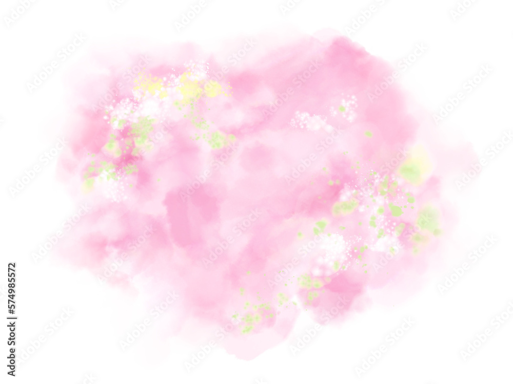 春の花のような水彩 透過 背景 桜, spring floral watercolor with transparent background