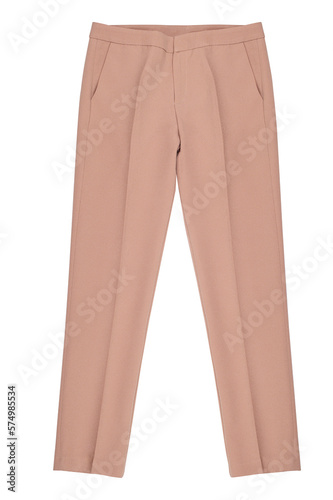 Classic trousers on a white background. Women's clothing