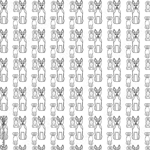 Doodle dog pattern