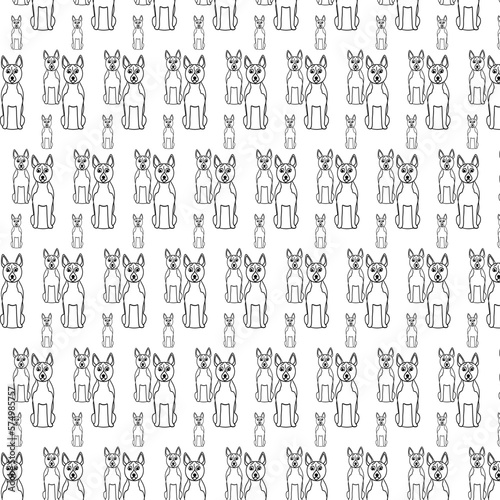 Doodle Basenji dog pattern