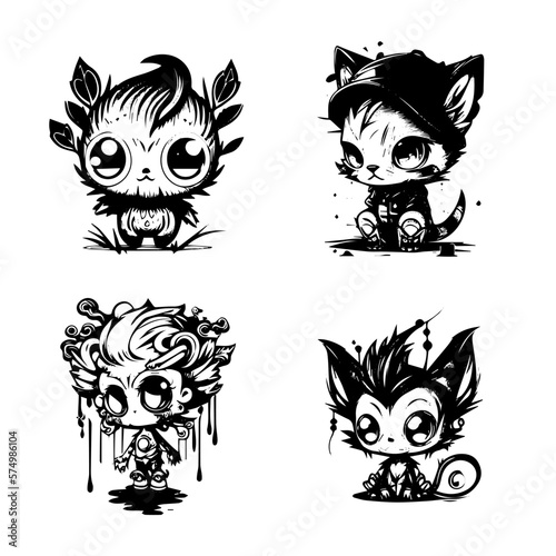 4 simpatiche mascotte