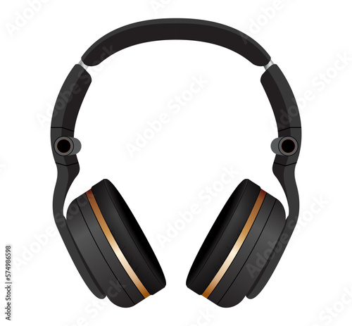 realistic stereo headphone isolated on white
