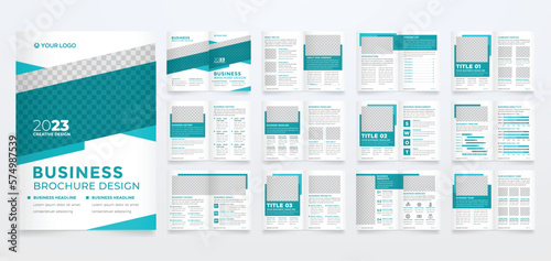 business brochure template with clean style and modern layout use for business profile and presentation	