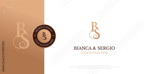 Wedding Logo Initial BS Logo Design Vector