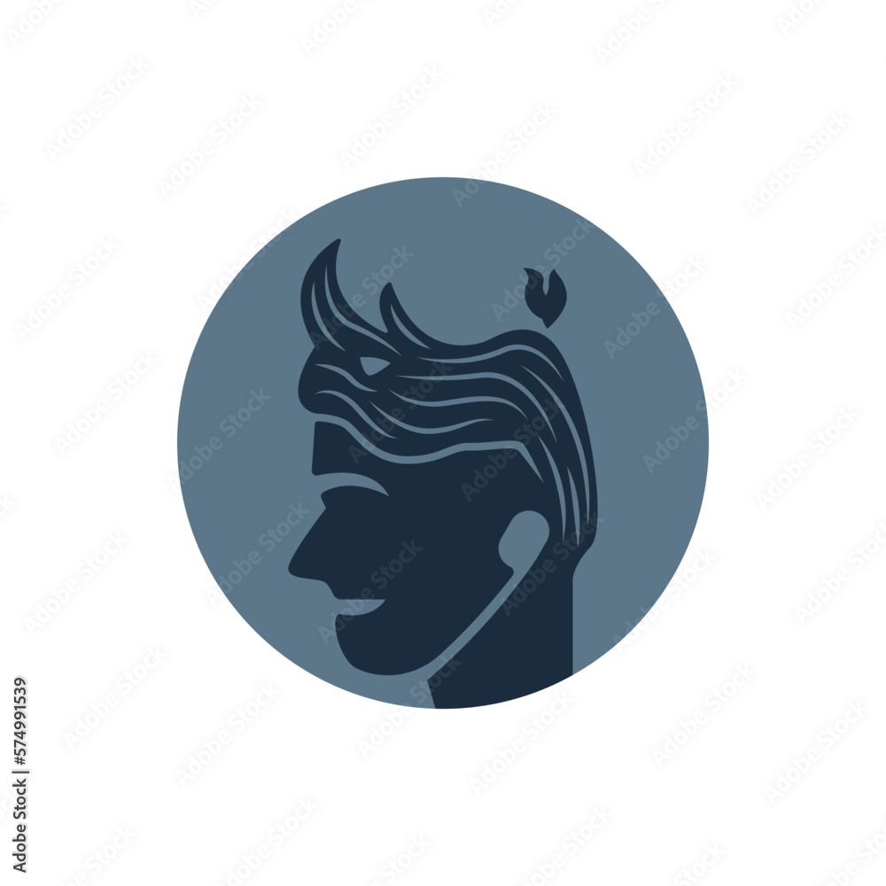 Hairstyle rhino logo. Simple, modern, unique. Hairstyle rhino logo. Simple, modern, unique.
