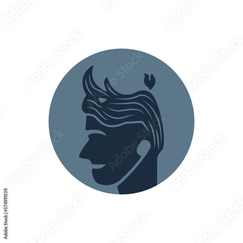 Hairstyle rhino logo. Simple, modern, unique. © rakzhaw