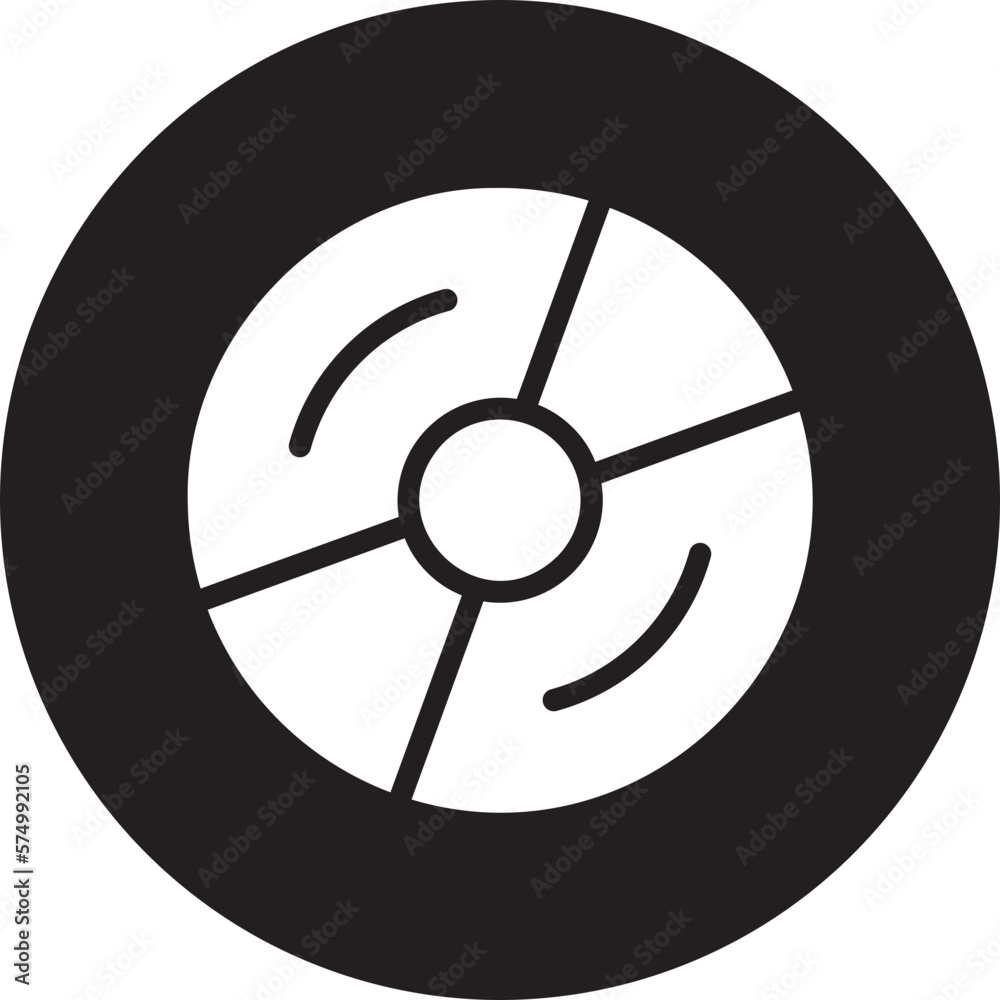 Obraz premium cds glyph icon