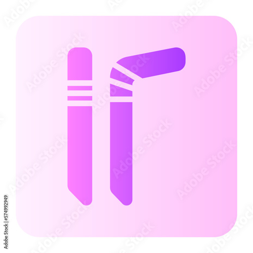 drinking straw gradient icon