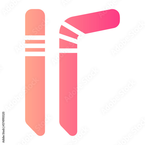 drinking straw gradient icon