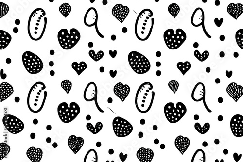 Seamless elephant pattern foot texture. Pattern with elephant pawprint and bones. elephant texture. Hand drawn vector illustration in doodle style on white background, realistic. Generative Ai