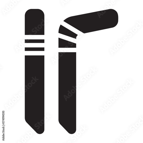 drinking straw glyph icon