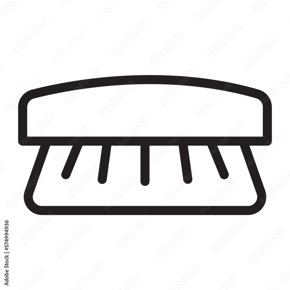 cleaning brush line icon
