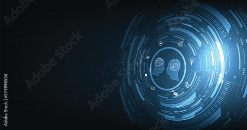 Human Chat with AI. AI chatbots or artificial intelligence can communicate through messages with humans naturally. Robot in the online system.Futuristic technology concept.