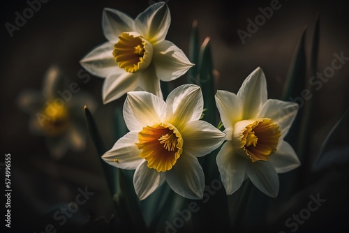 Daffodil Flowers - A Captivating Display of Nature's Beauty. Generative AI