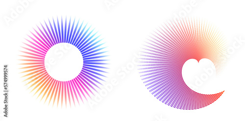 Design elements symbol Editable icon - Halftone circles, halftone dot pattern on white background. Vector illustration eps 10 frame with black abstract random dots for technology, cosmetic.