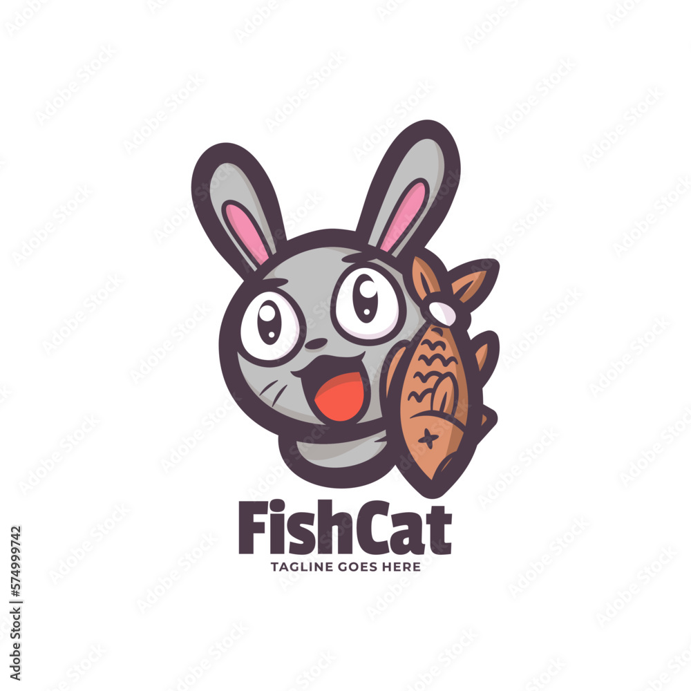Fish Cat Logo Vector Fish Cat Logo Vector