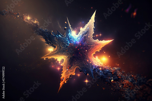 Abstract space star galaxy, background wallpaper, Generative AI