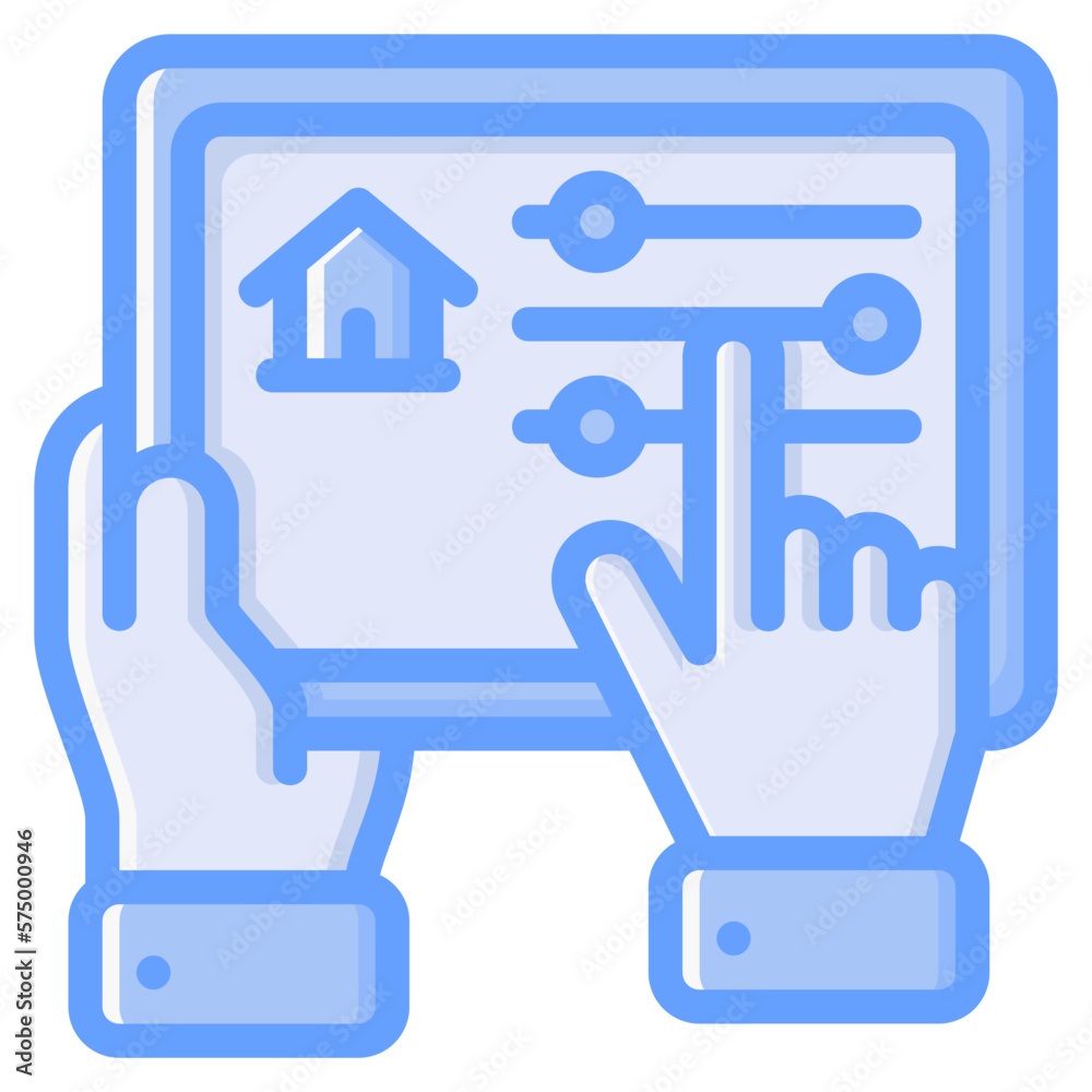 Domotic icon for home, smart, control, technology, internet, network, wireless and innovation Domotic icon for home, smart, control, technology, internet, network, wireless and innovation