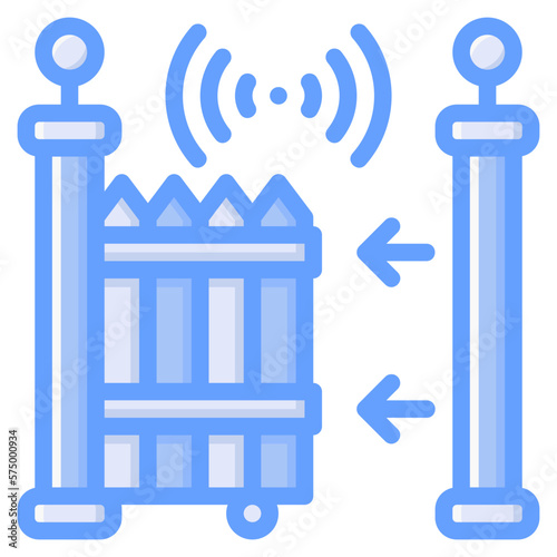 Gate icon for home, smart, control, technology, internet, network, wireless and innovation