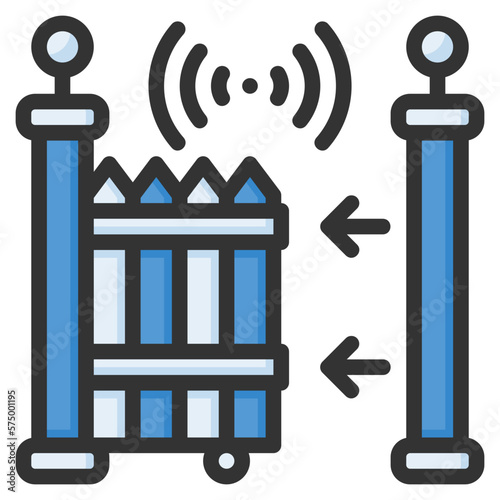 Gate icon for home, smart, control, technology, internet, network, wireless and innovation