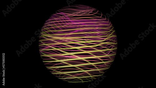 abstract dynamic color particle sphere .